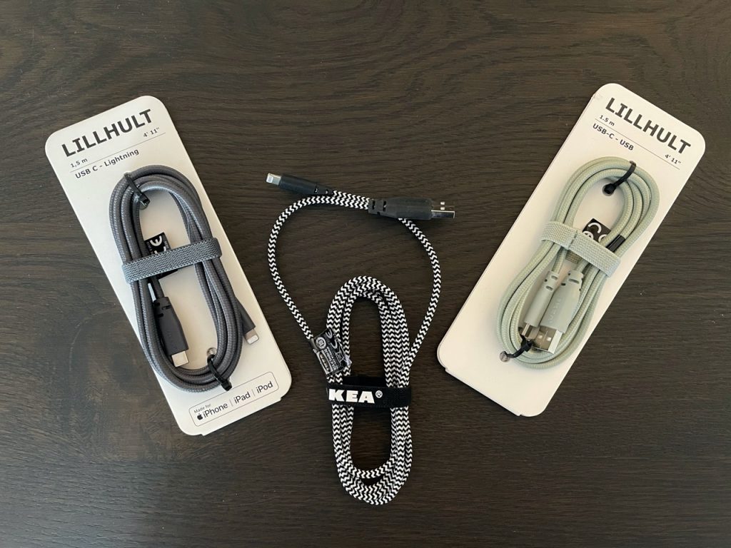 IKEA LILLHULT cables with Lightning